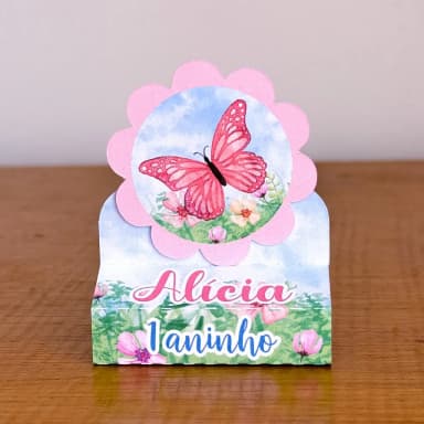 PEGUE E MONTE - Porta Bis Duplo Personalizados JARDIM - Decoração de Festa | Lembrancinhas | Aniversário | Personalizados