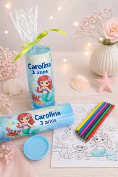 Kit Colorir Tubo Lata - Qualquer Tema