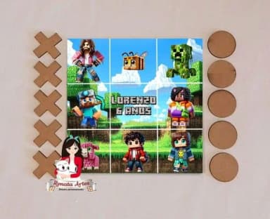 Jogo da Velha Personalizado Minecraft Filme