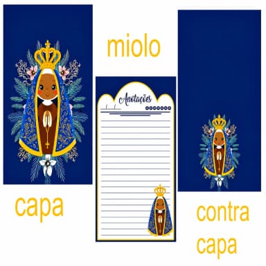 Arquivo de corte digital-Bloquinho Nossa Senhora Aparecida