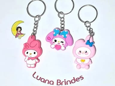 Chaveiro Melody Emborrachado Pacote com 6 Unidades