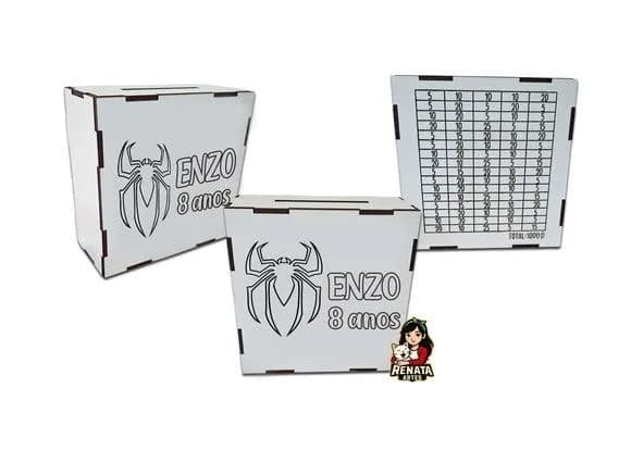 Cofrinho Personalizado Homem Aranha Lembrancinha