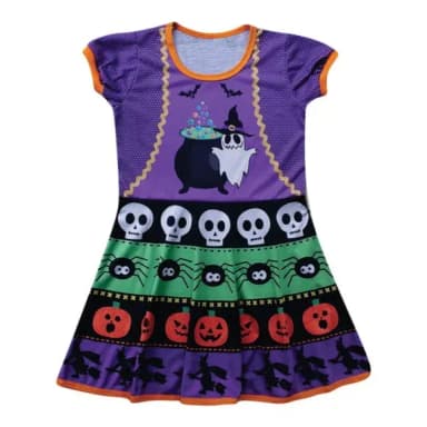 Vestido Infantil Bruxa Halooween