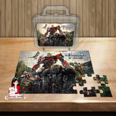 Quebra Cabeça Personalizado na Maleta Transformers Despertar