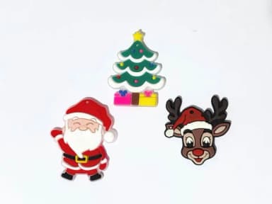 Pingente Natal Emborrachado Pacote com 6 Unidades