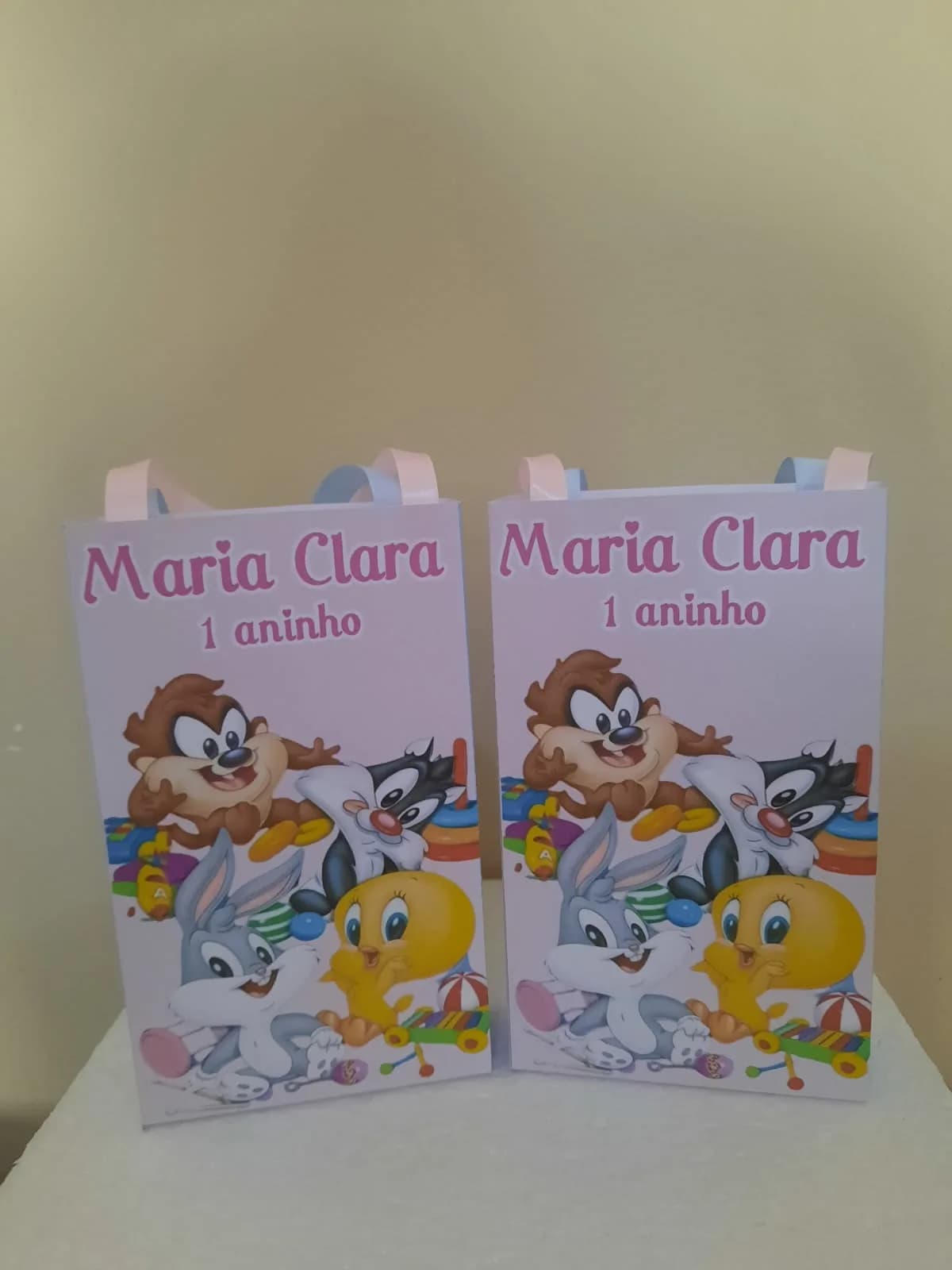 Sacolinhas Personalizadas Baby Looney Tunes para Lembrancinhas