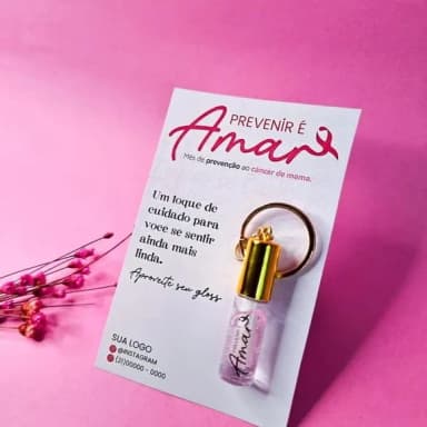 Mini Lip Gloss com Card