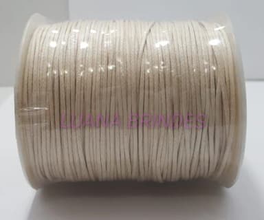 Rolo de Fio encerado na cor creme - 100 metros