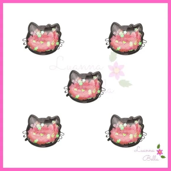 Aplique Hello Kitty Com Enchimento Rosa - Pct c/4 unds