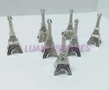 Pingente da Torre Eiffel Prata - pct c/10 unid