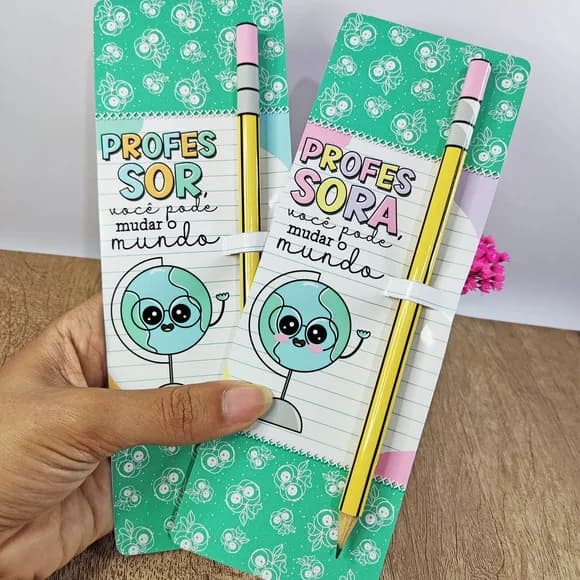 Card com Lápis Dia dos Professores