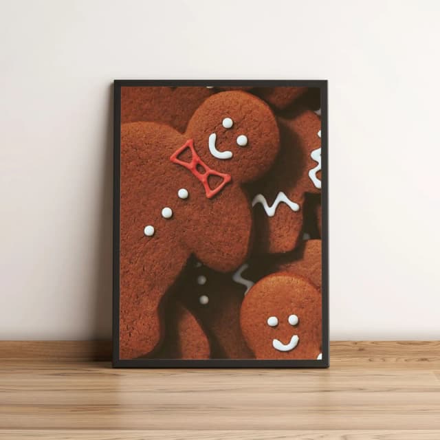 Quadro Decorativo Biscoitos de Gengibre Natalinos Fofos 2283