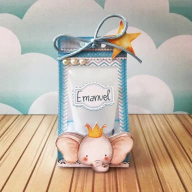 Kit 60 Lembrancinhas - Elefante Azul