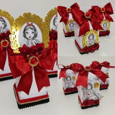 Kit 60 Lembrancinhas Branca de Neve