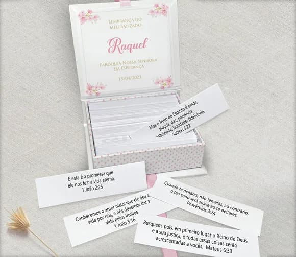 Caixinha Promessas com Foto Batizado / Eucaristia