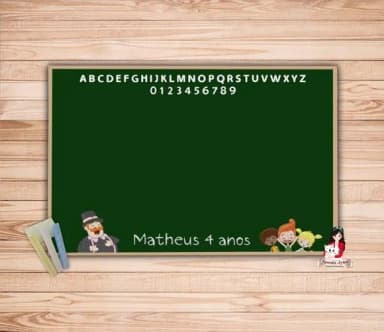 Lousa Personalizada com Giz Mundo Bita