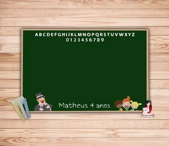 Lousa Personalizada com Giz Mundo Bita