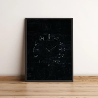 Quadro Relógio de Fórmulas Matemáticas 68