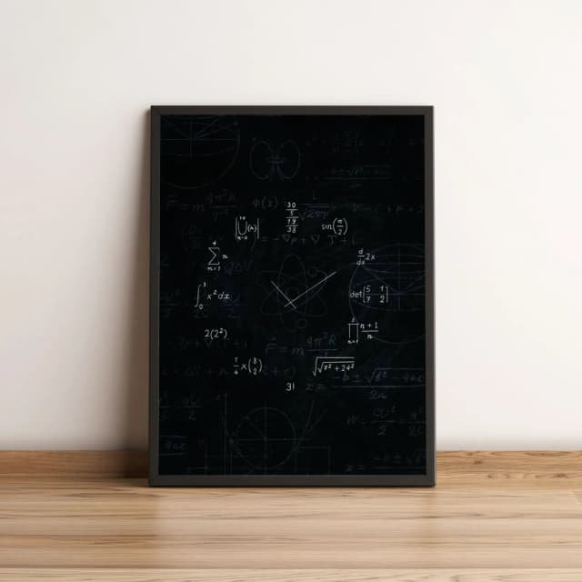 Quadro Relógio de Fórmulas Matemáticas 68