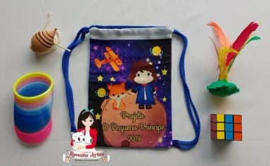 Mochila Brinquedos Retrô Tema o Pequeno Príncipe