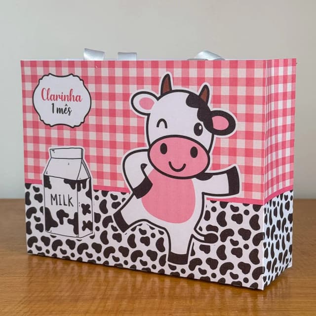 PEGUE E MONTE - Sacolinhas Personalizadas VAQUINHA - Decoração de Festa | Lembrancinhas | Aniversário | Personalizados