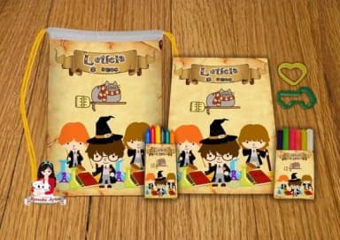 Kit Passatempo Personalizado na Mochila Harry Potter