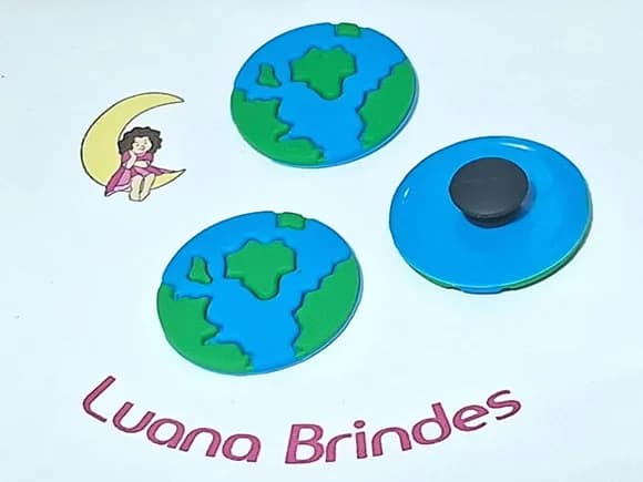 Pins de Crocs Planeta Emborrachado Pacote com 6 Unidades
