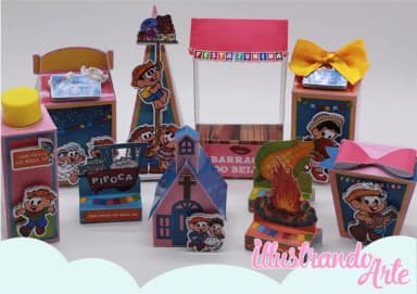 Kit 60 Lembrancinhas Festa Junina