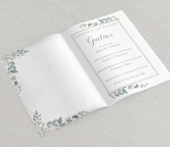 Livrinho De Orações Para Lembrança De Batizado - 10x14 Cm