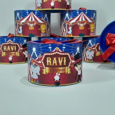 Tubo Lata Personalizada Circo Menino