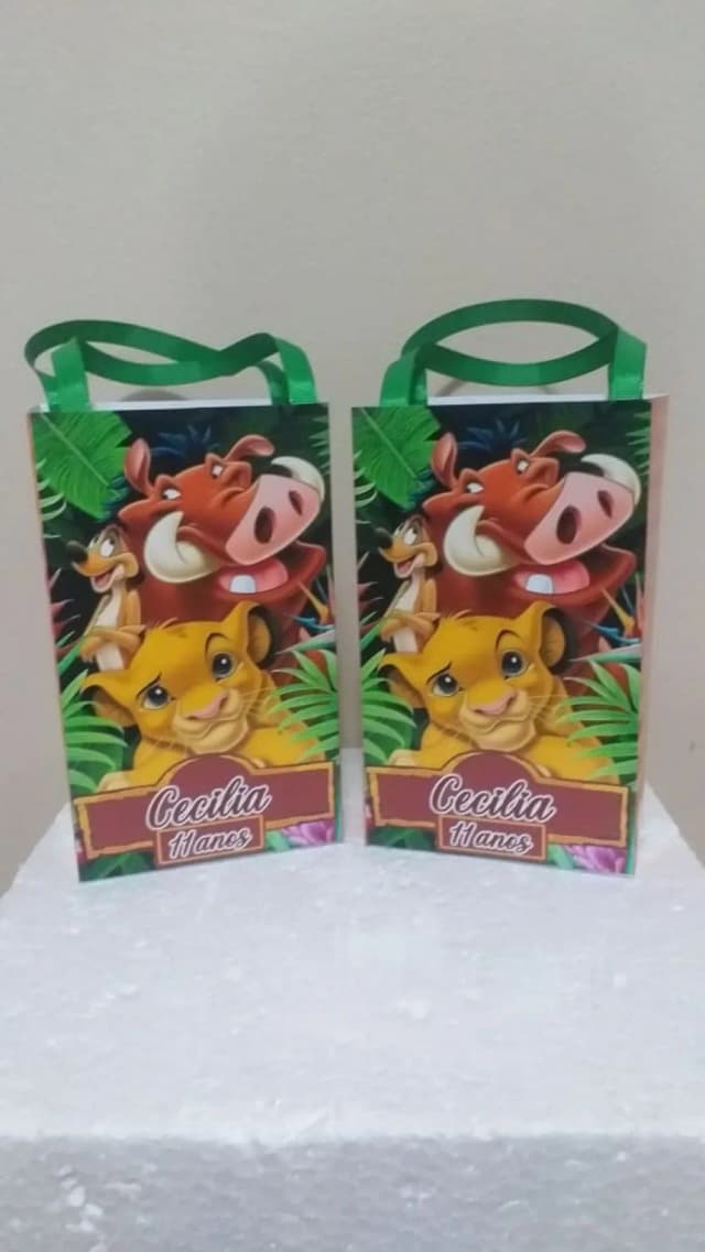 Sacolinhas Personalizadas Rei Leão para Lembrancinhas