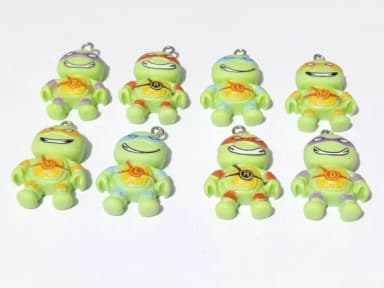 Pingente Tartaruga Ninja 22mm Resina Pacote com 10 Unidades
