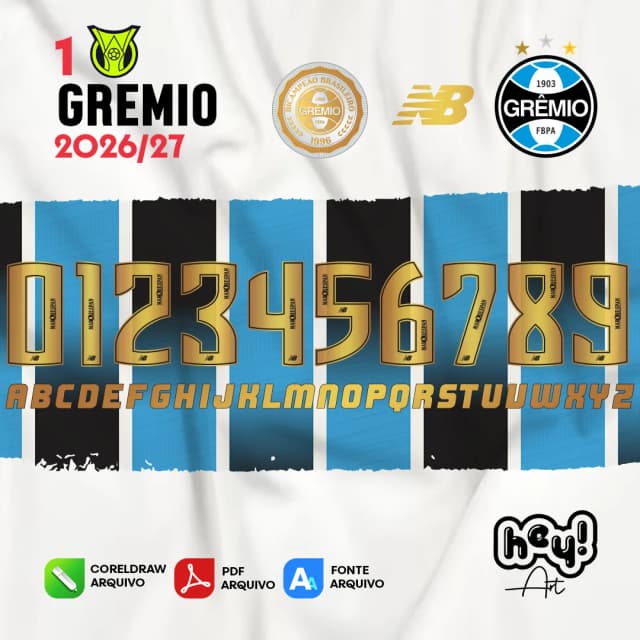 Fonte Vetor Grêmio 2026/27 Home