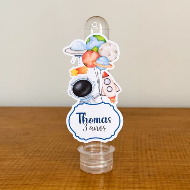 Apliques para Tubetes Personalizados ASTRONAUTA MENINO - Decoração de Festa | Lembrancinhas | Aniversário | Personalizados