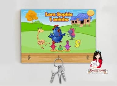 Porta Chaves Personalizado Galinha Pintadinha