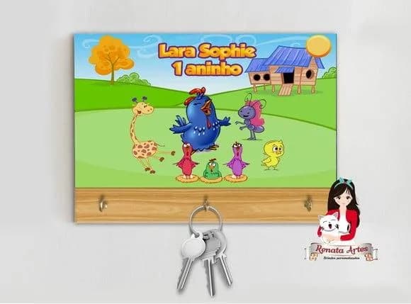 Porta Chaves Personalizado Galinha Pintadinha