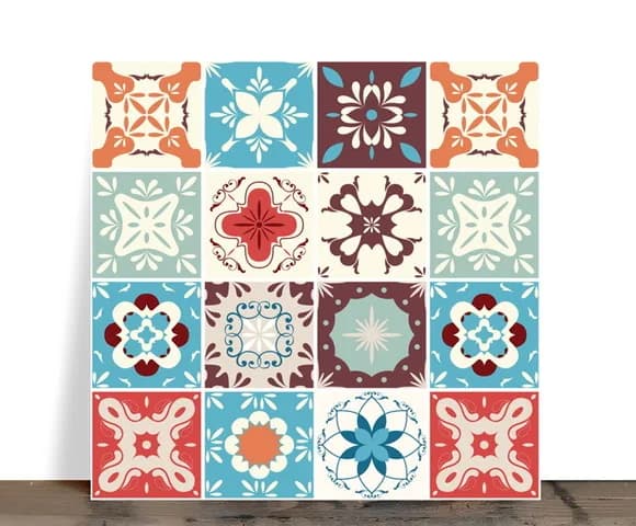 Azulejo Decorativo Mosaico Mandalas Mediterrâneas 15x15