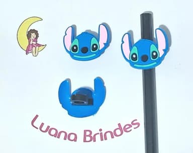 Lápis C/ponteira Stitch 2,5cm Emborrachado 6 Unidades