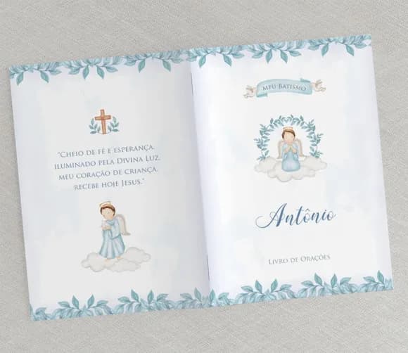 Livrinho De Orações Para Batizado - Divino Azul