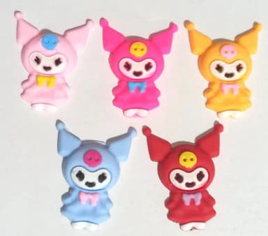 Aplique Kuromi Emborrachado Coloridos - 5 Unidades