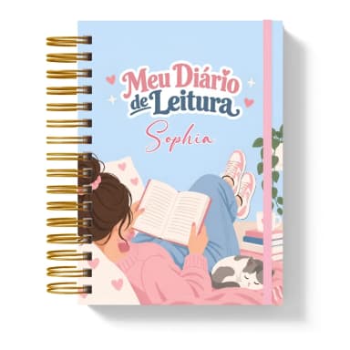 Diário de Leitura Personalizado  Caderno Literário para Registrar Livros, Leituras e Favoritos