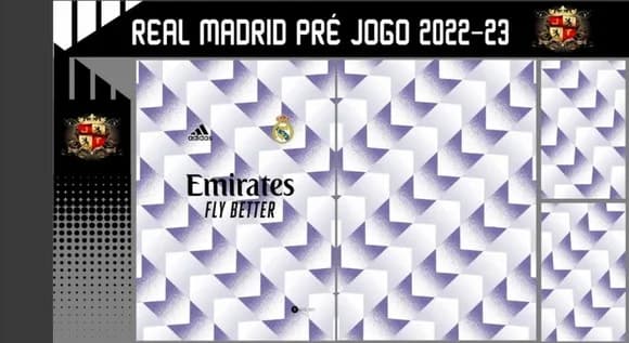 Vetores Camisa Real Madrid Pré Jogo 2022-23