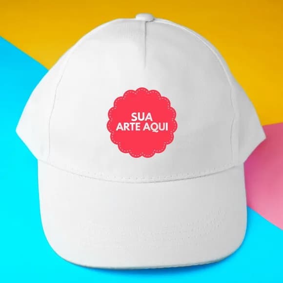10 Bonés Branco Personalizado Microfibra