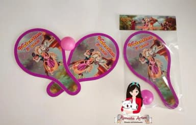 Raquetes de Ping Pong Personalizadas Tema Rapunzel