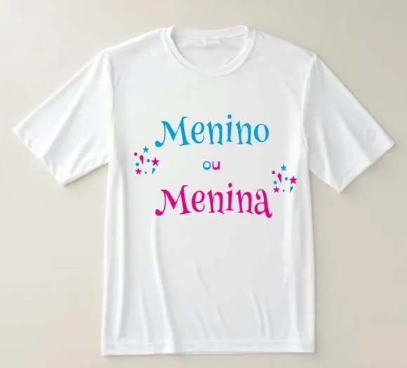 Camiseta Chá Revelação Menino ou Menina
