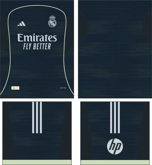 Arte Vetor Camisa Real Madrid Visita 2025-2026