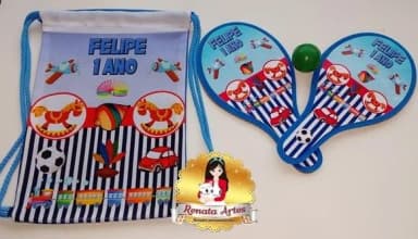 Mochila Ping Pong Tema Brinquedos