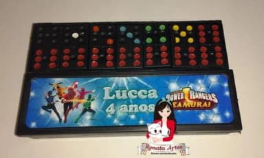 Dominó Personalizado Power Rangers Azul