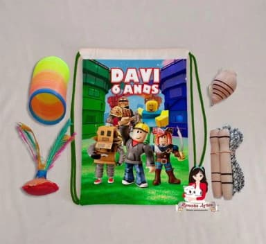 Mochila Boa Infância Tema Roblox