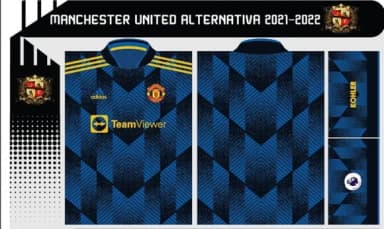 Vetor Da Camisa Manchester United Alternativa 2021-2022